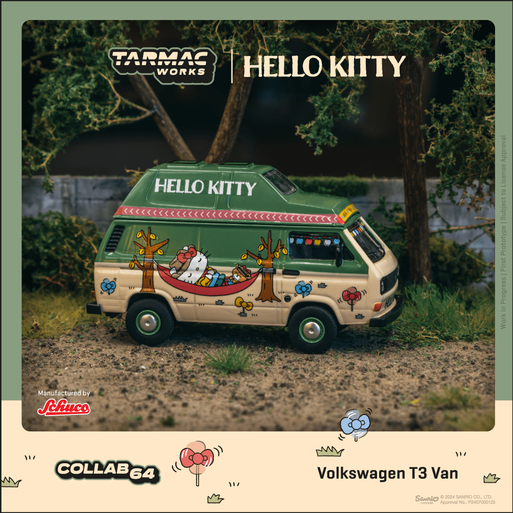 Tarmac Works Volkswagen T3 Van Hello Kitty Camping