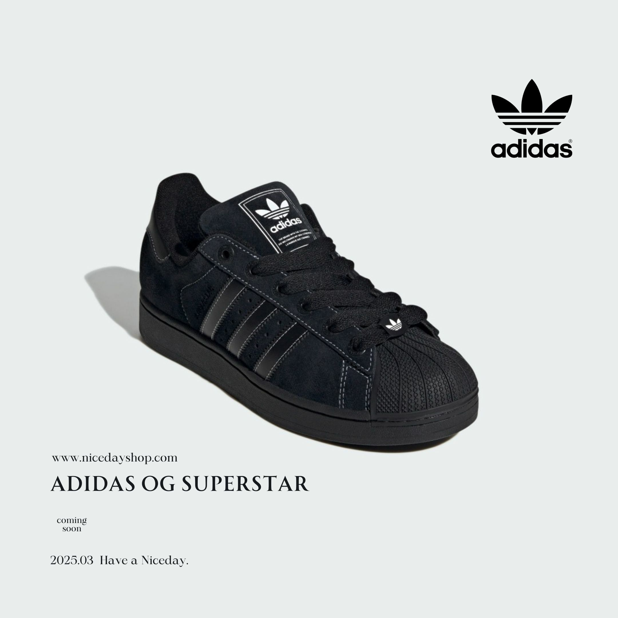 NICEDAY 現貨 ADIDAS SUPERSTAR 2.0 貝殼 愛迪達 全黑 黑魂 黑標 復古 男鞋 JH5470