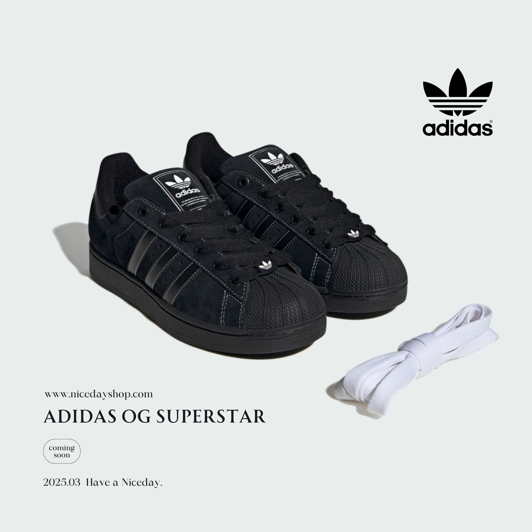 NICEDAY 現貨 ADIDAS SUPERSTAR 2.0 貝殼 愛迪達 全黑 黑魂 黑標 復古 男鞋 JH5470