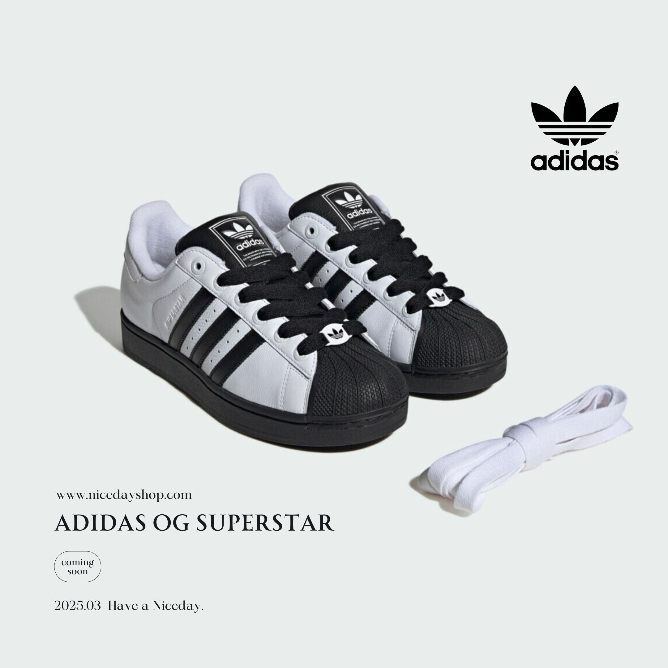 NICEDAY 現貨 ADIDAS SUPERSTAR 2.0 貝殼 愛迪達 全白 白黑 拼接 黑標 復古 男鞋 JH5469