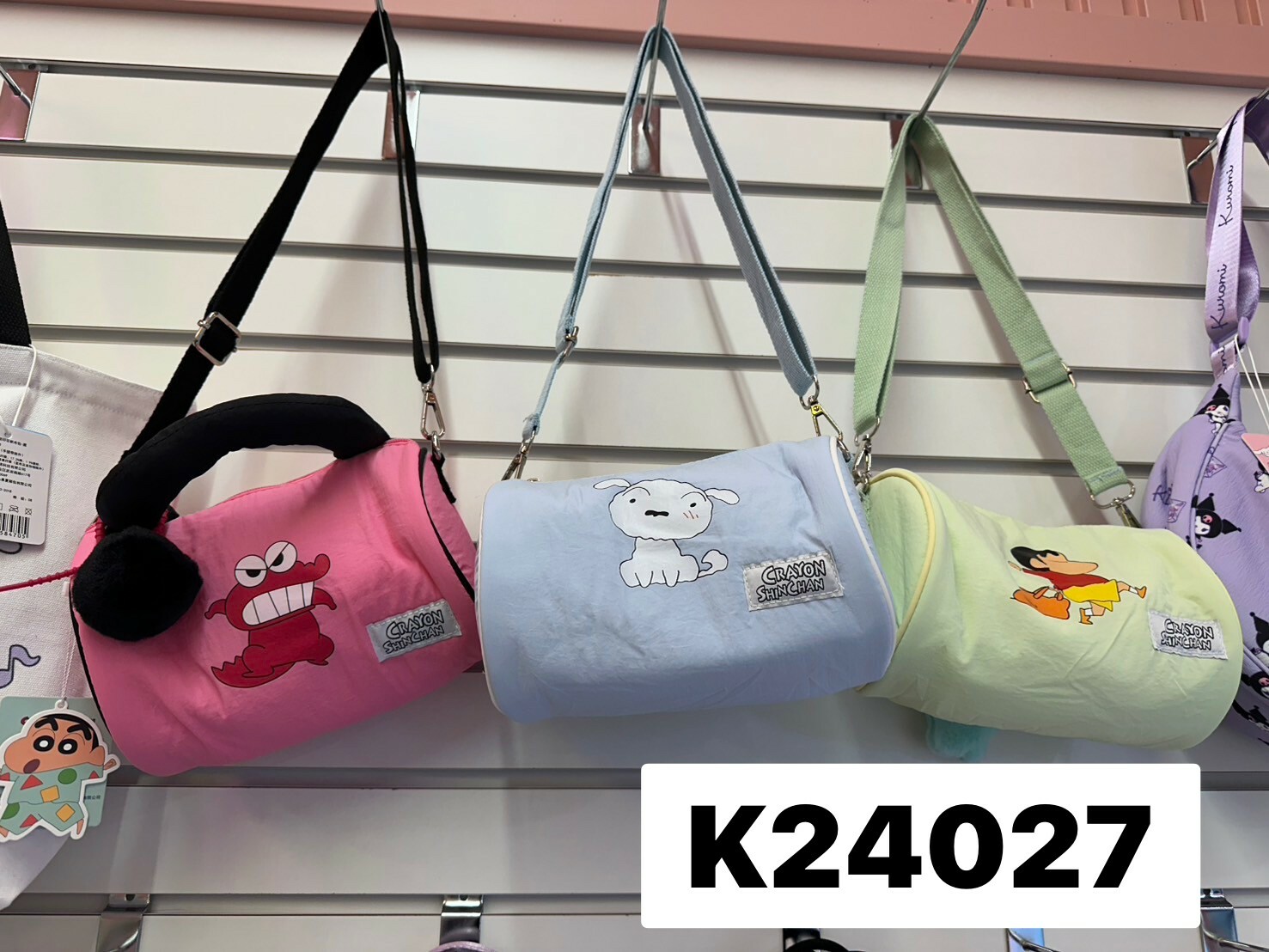 K24027小新圓桶側背包(粉'藍'綠)