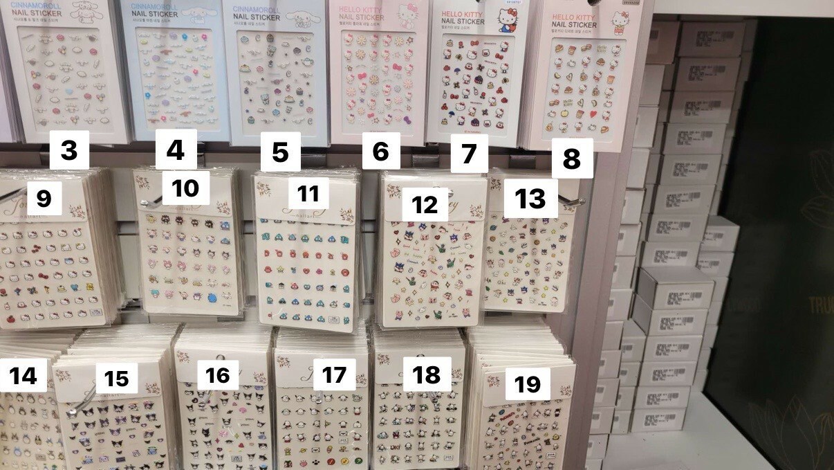 K24028可愛指甲貼紙（1-38）