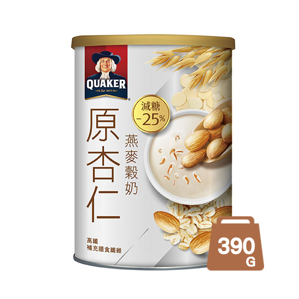 桂格 原杏仁燕麥穀奶390g[滿2件+1元多1件活動商品，請勿直接購買]