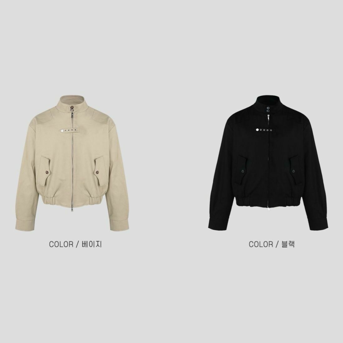 淨色企領拉鍊猄面褸 TAC-0136JK