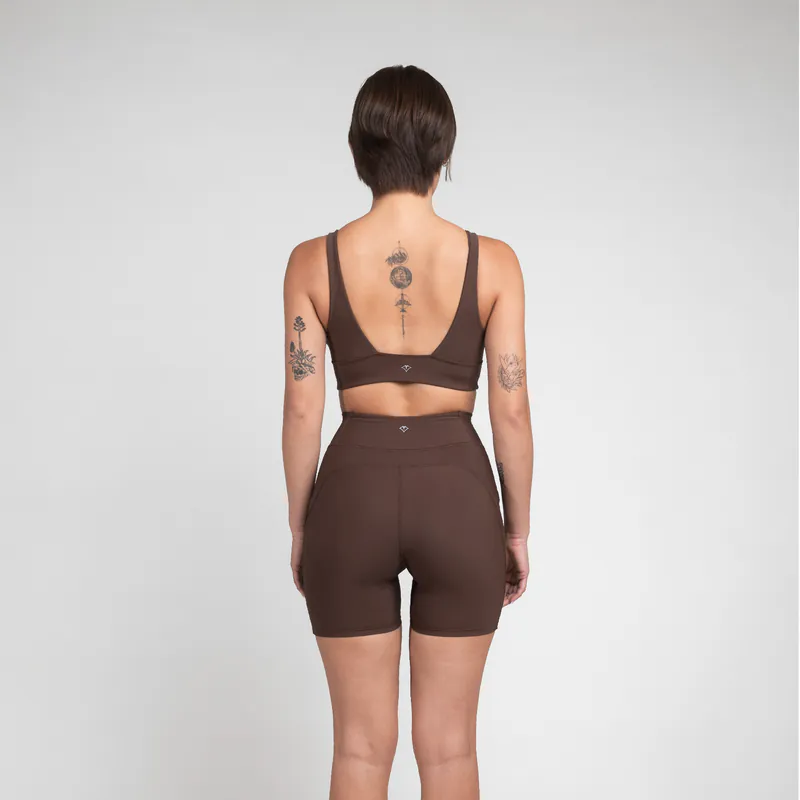 ▲TIMU Xtra Life™ 水陸運動 高腰機能四分褲 / Nut Brown 堅果棕