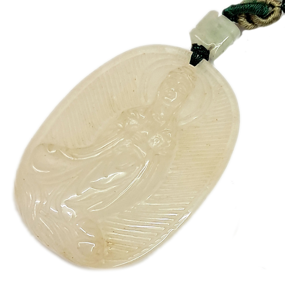 白衣觀音白玉佩項鍊【十方】119503