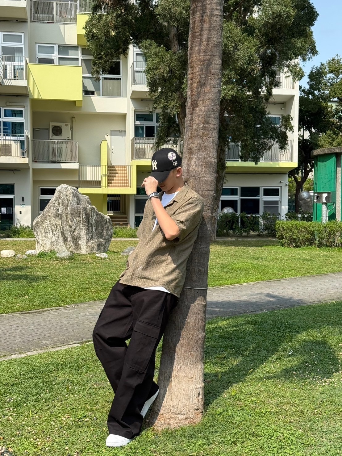 洗水微彎刀工裝褲