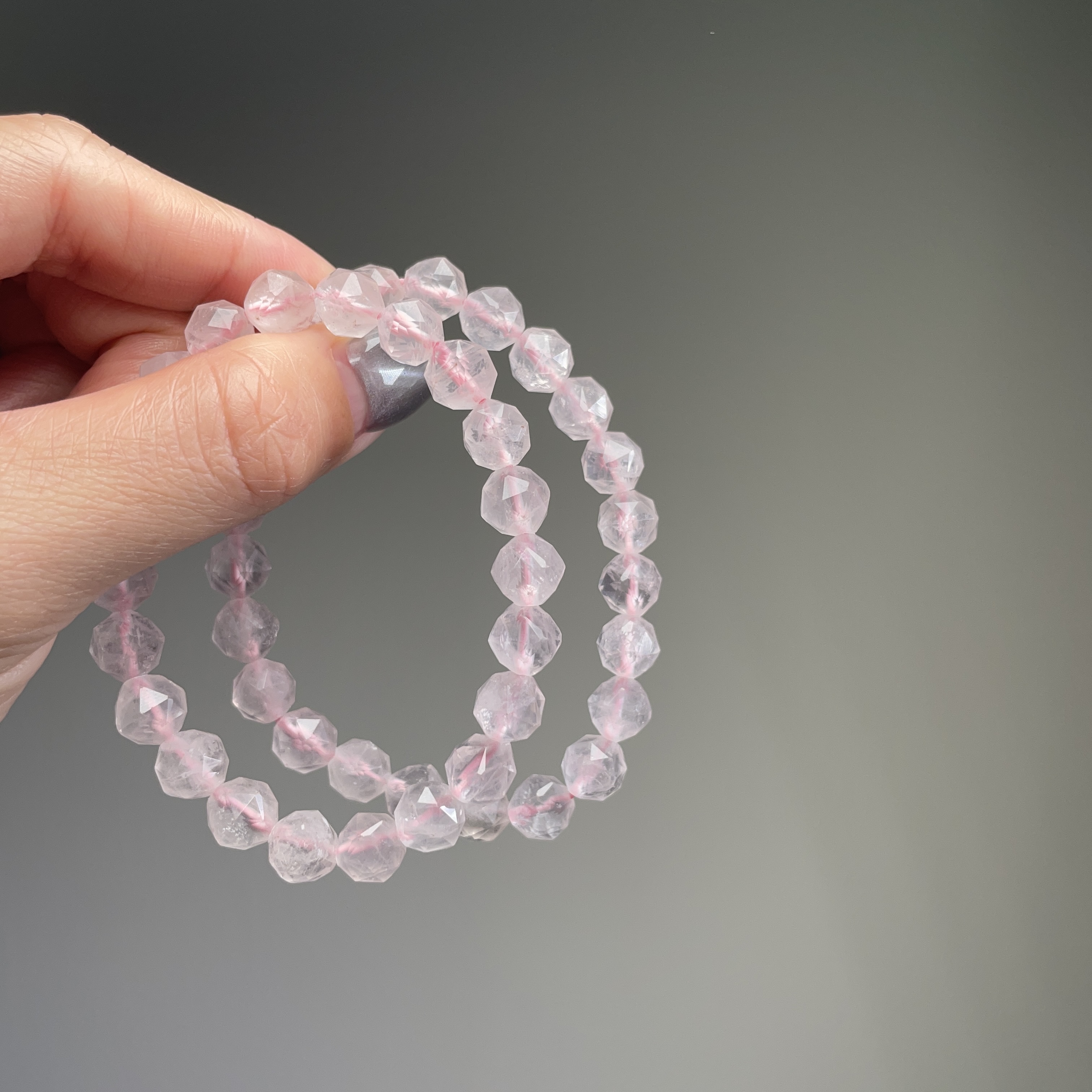 優雅氣質 · 鑽切粉水晶