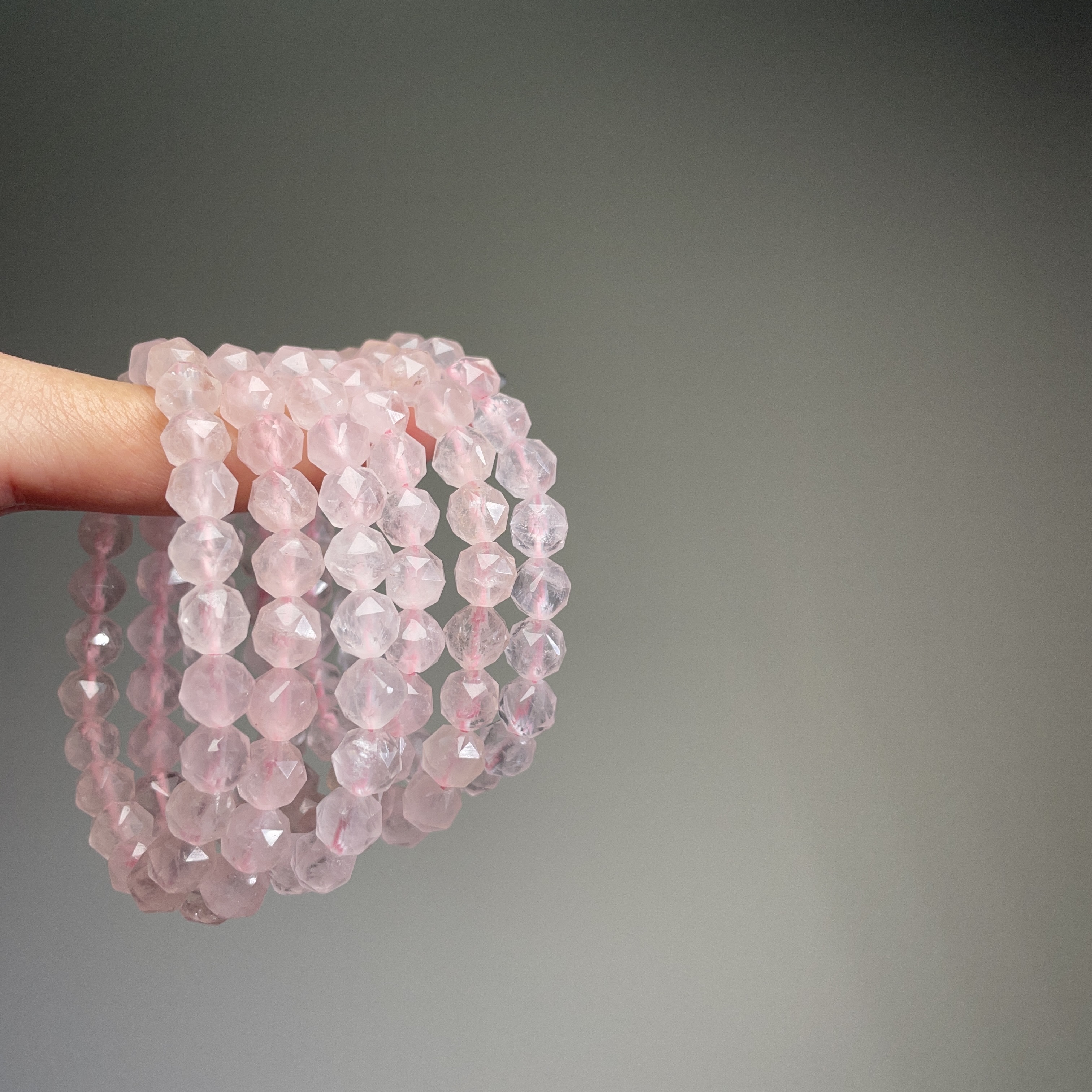 優雅氣質 · 鑽切粉水晶