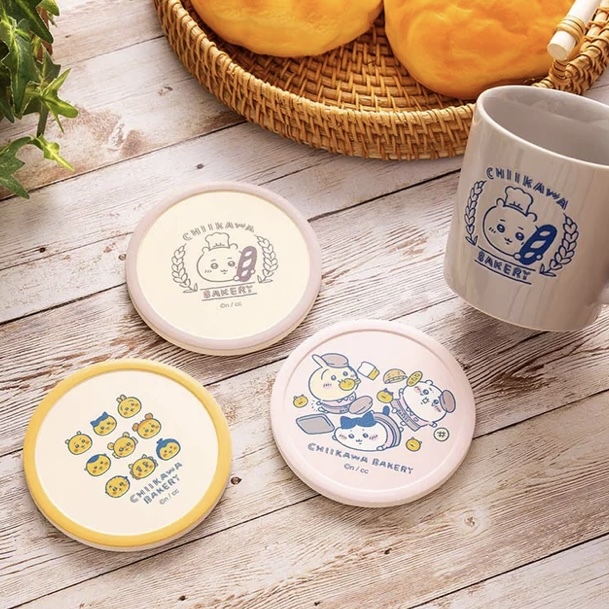 CHIIKAWA吉伊卡哇 烘焙坊 麵包系列 素燒 杯墊