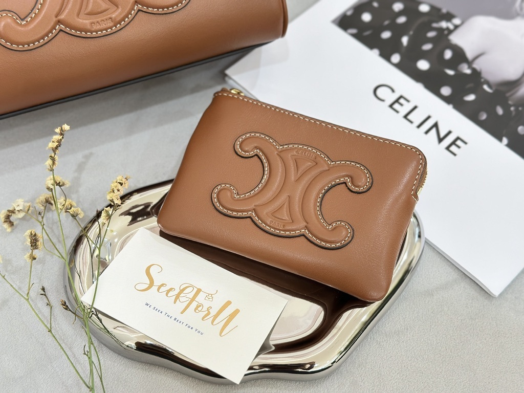 CELINE Coin Purse in smooth leather