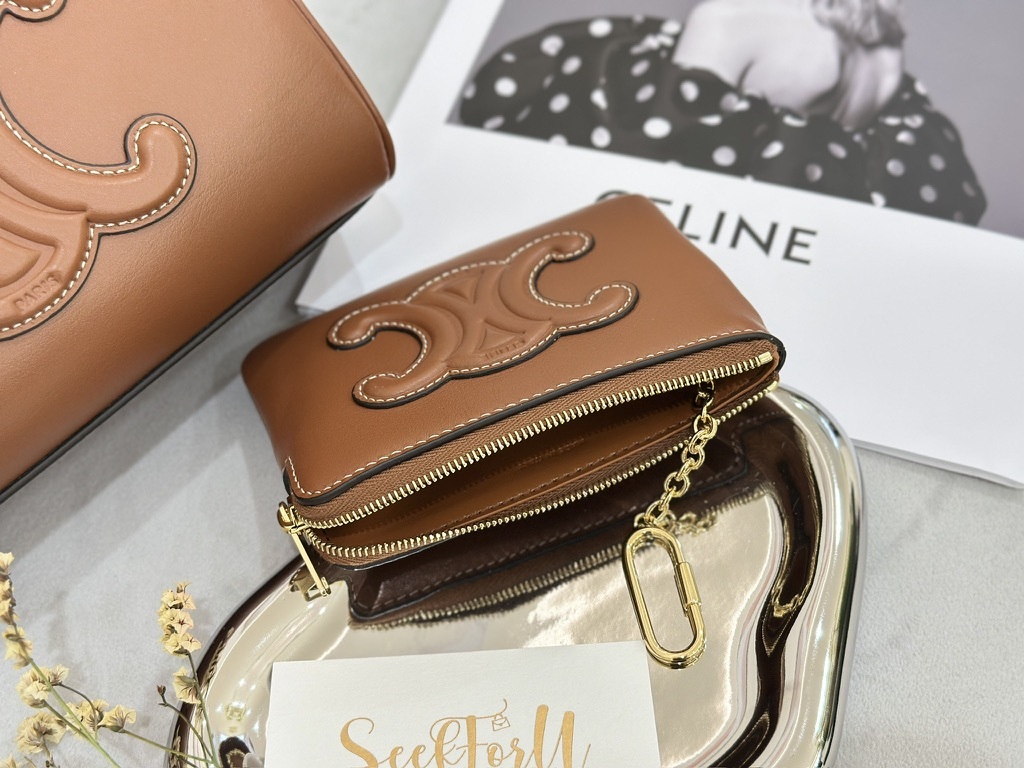 CELINE Coin Purse in smooth leather