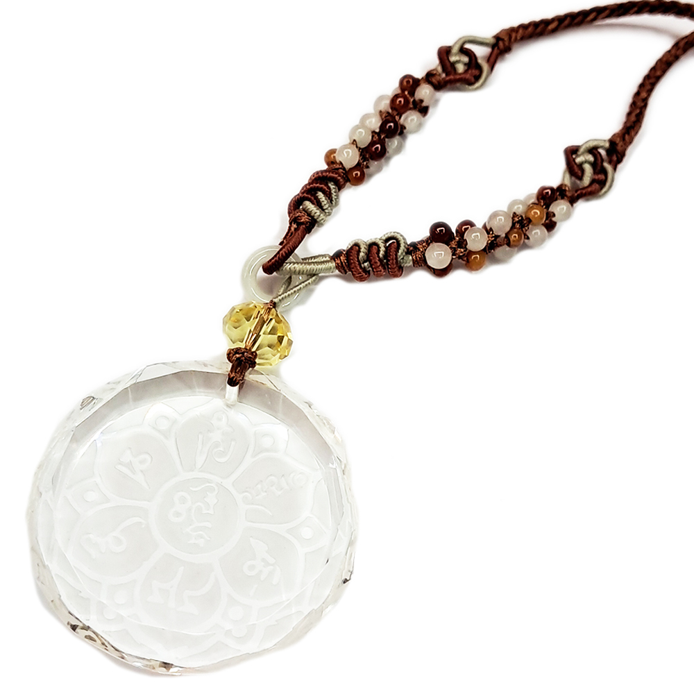 六字大明咒{水晶}中國結項鍊【十方】134669