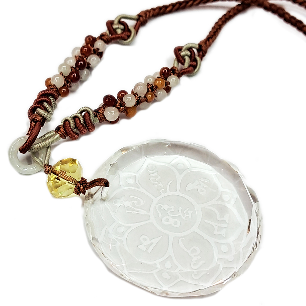 六字大明咒{水晶}中國結項鍊【十方】134669