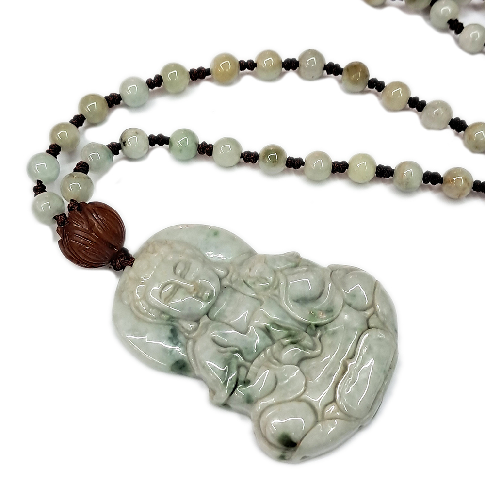 吉祥如意觀音玉佩中國結項鍊【十方】135044