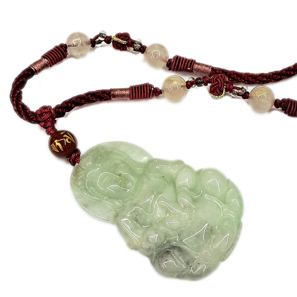 福慧觀音{湖青}玉佩項鍊【十方】136942