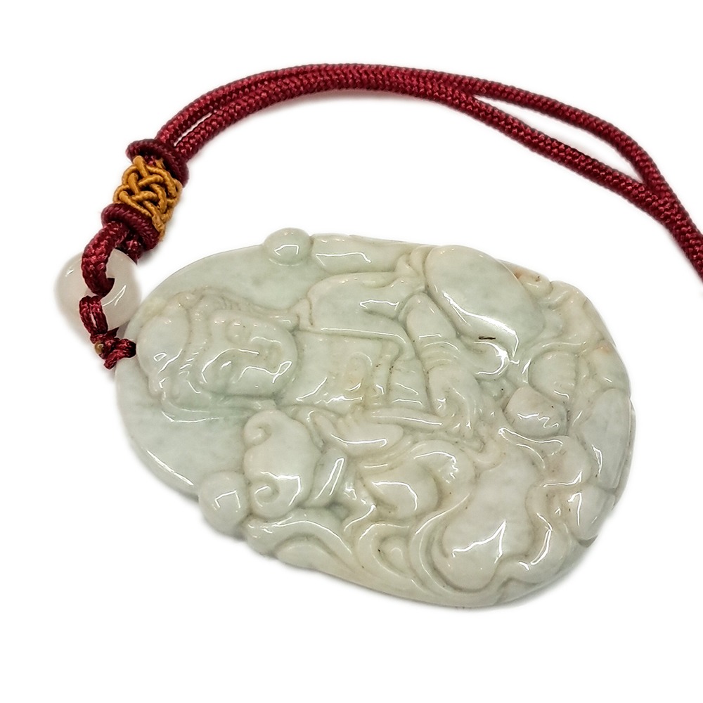 蓮花觀音{緬甸玉}玉珮【十方】135387