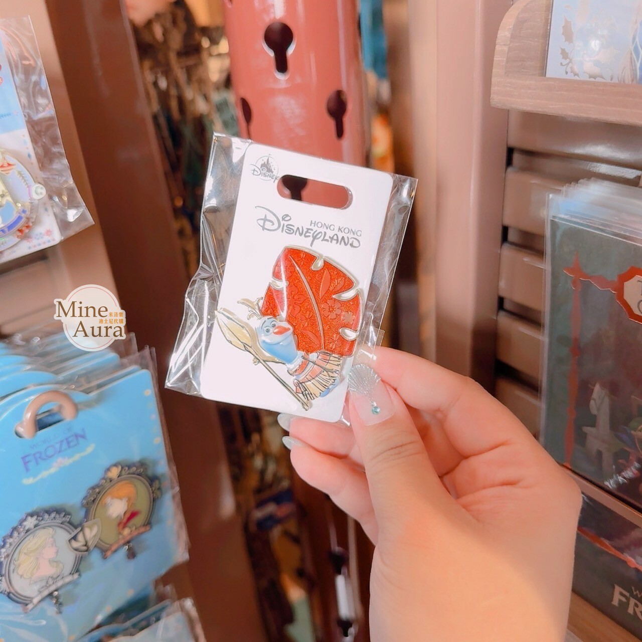 雪寶 Olaf  變裝 海洋奇緣 Moana 造型 徽章 PIN 冰雪奇緣 Frozen -香港迪士尼樂園