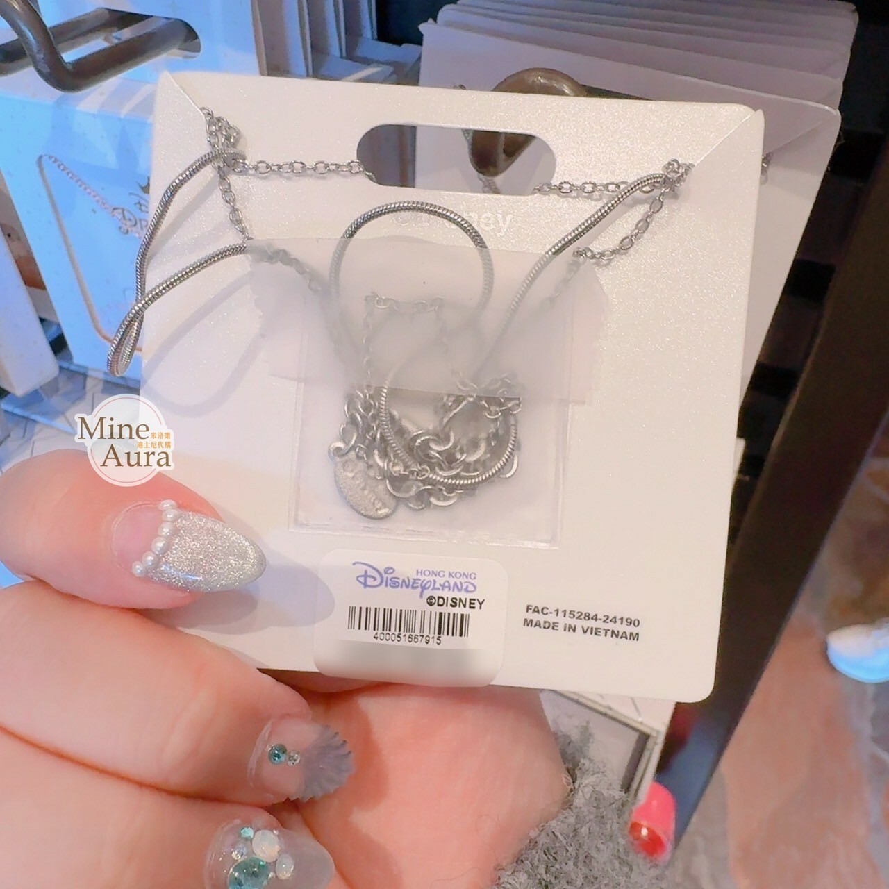 魔法師 米奇 Mickey 米奇頭 亮鑽 星星 造型 項鍊 首飾 -香港迪士尼樂園