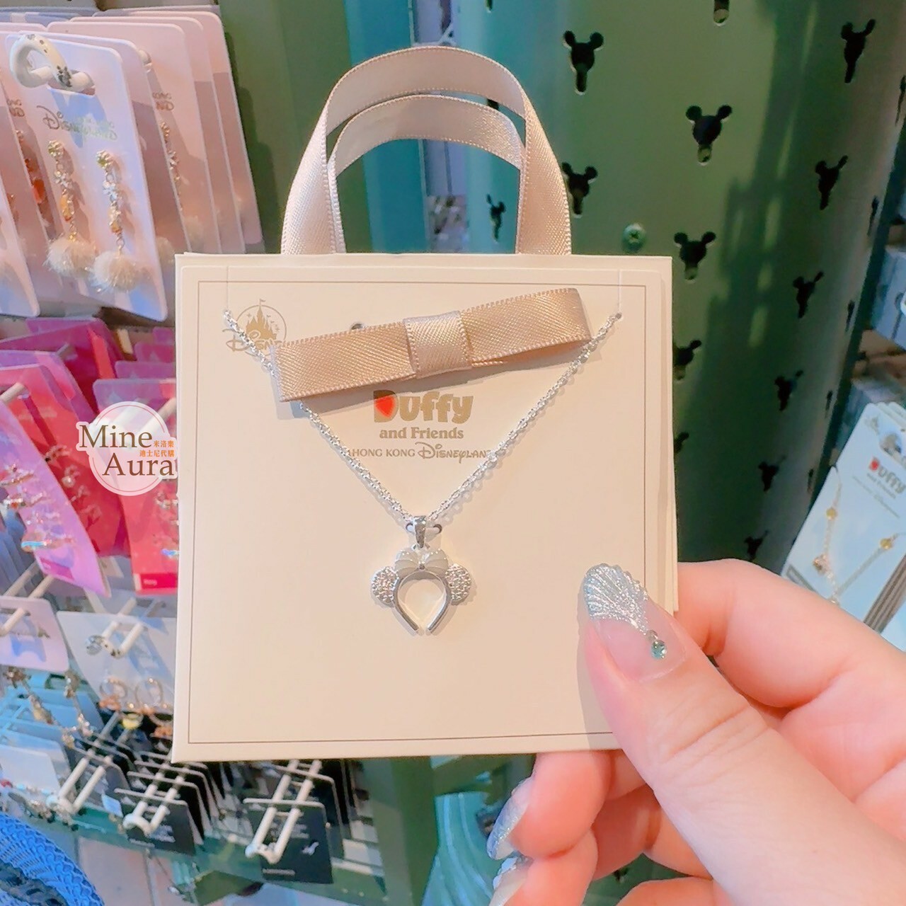 雪莉玫 ShellieMay 亮鑽 髮圈造型 墜飾 項鍊 首飾 -香港迪士尼樂園