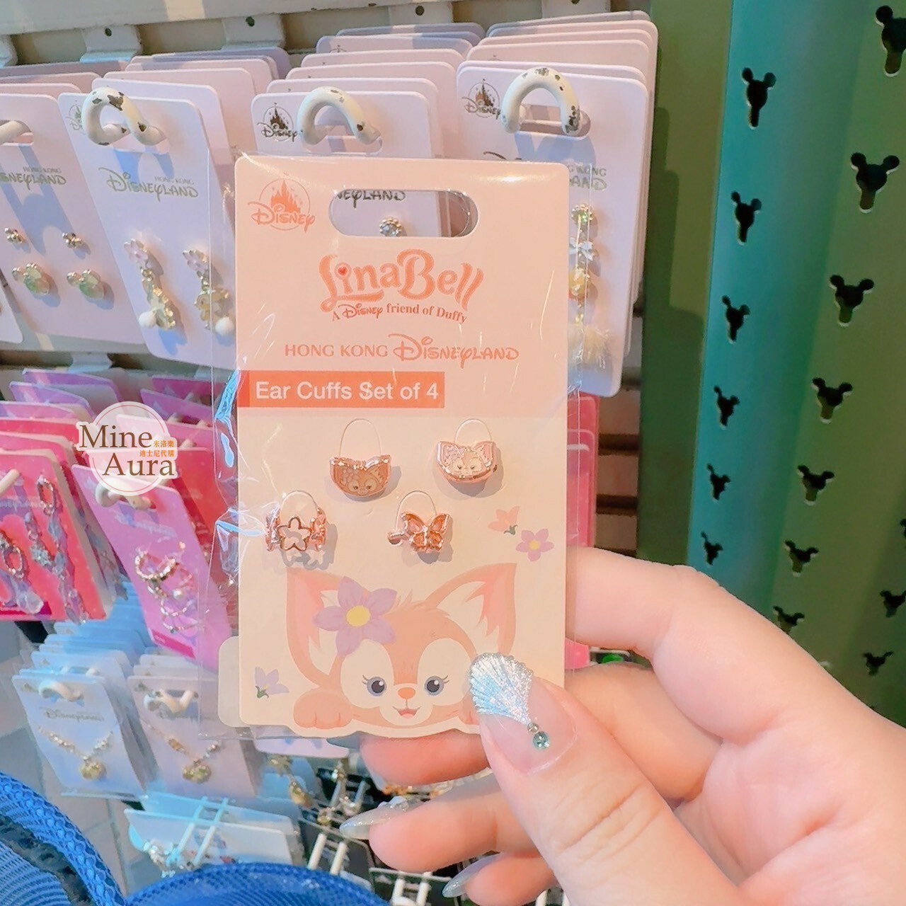 玲娜貝兒 Lina bell 大頭 造型 耳骨夾 耳環 4入組 首飾 -香港迪士尼樂園