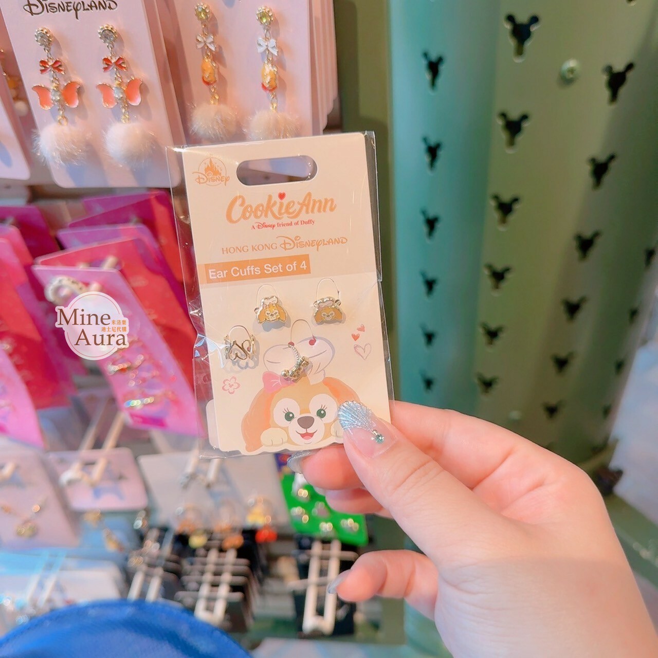可琦安 餅乾 CookieAnn 大頭 造型 耳骨夾 耳環 4入組 首飾 -香港迪士尼樂園