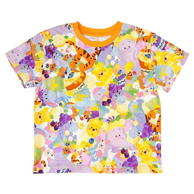 春日系列 小熊維尼 Winnie the Pooh 滿版 圖案 小童 兒童 短T 上衣 -香港迪士尼樂園