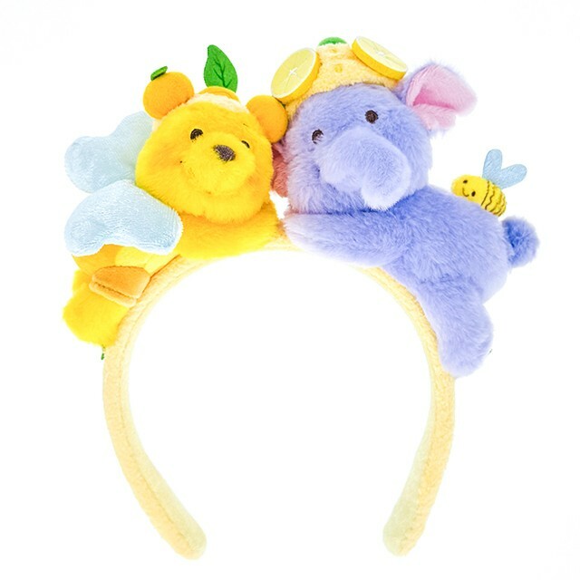 春日系列 小熊維尼 Winnie the Pooh 小象嘟嘟 lumpy 絨毛 趴趴 趴姿 絨毛造型 髮圈 -香港迪士尼樂園