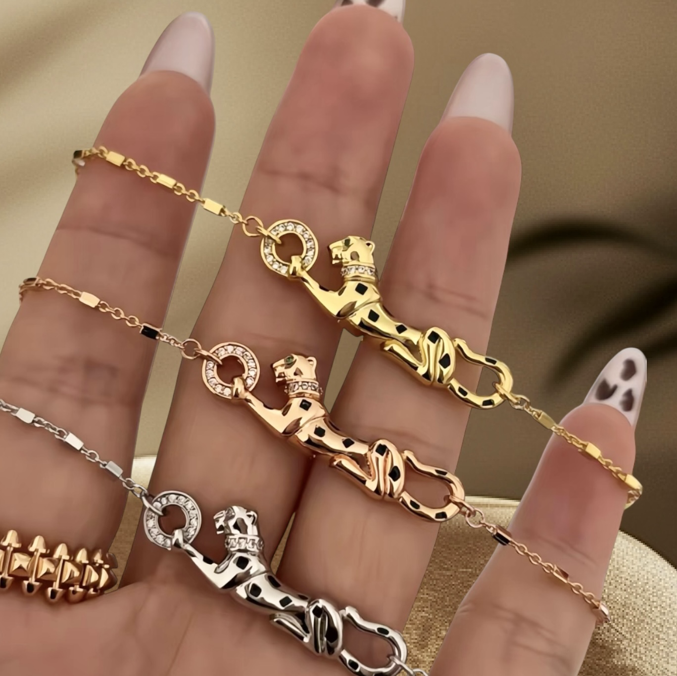 18k panthere de”經典獵豹高奢華定製項鍊系列