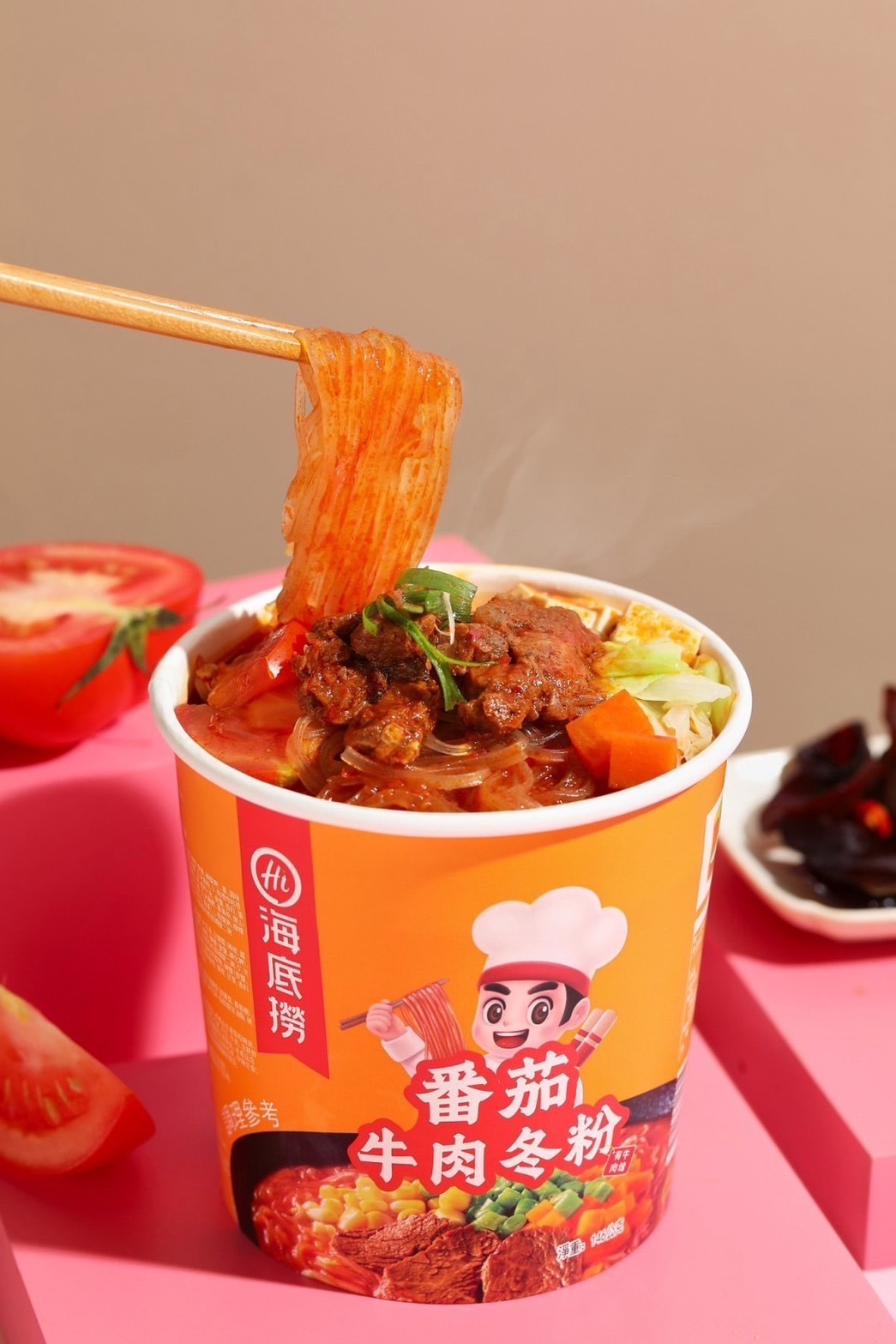 海底撈 沖泡 冬粉 杯裝 酸辣牛肉 / 番茄牛肉