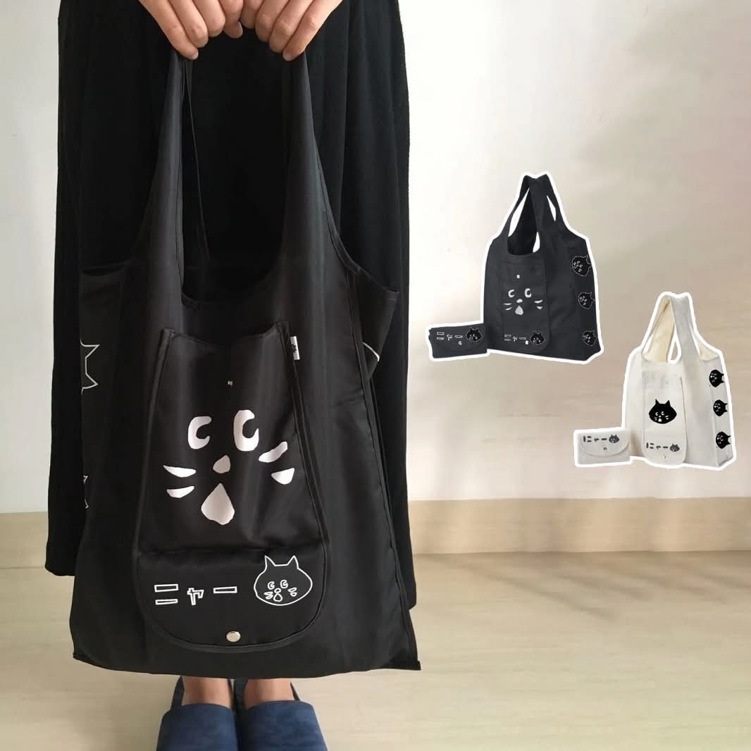 日本NYA驚訝貓大容量購物袋