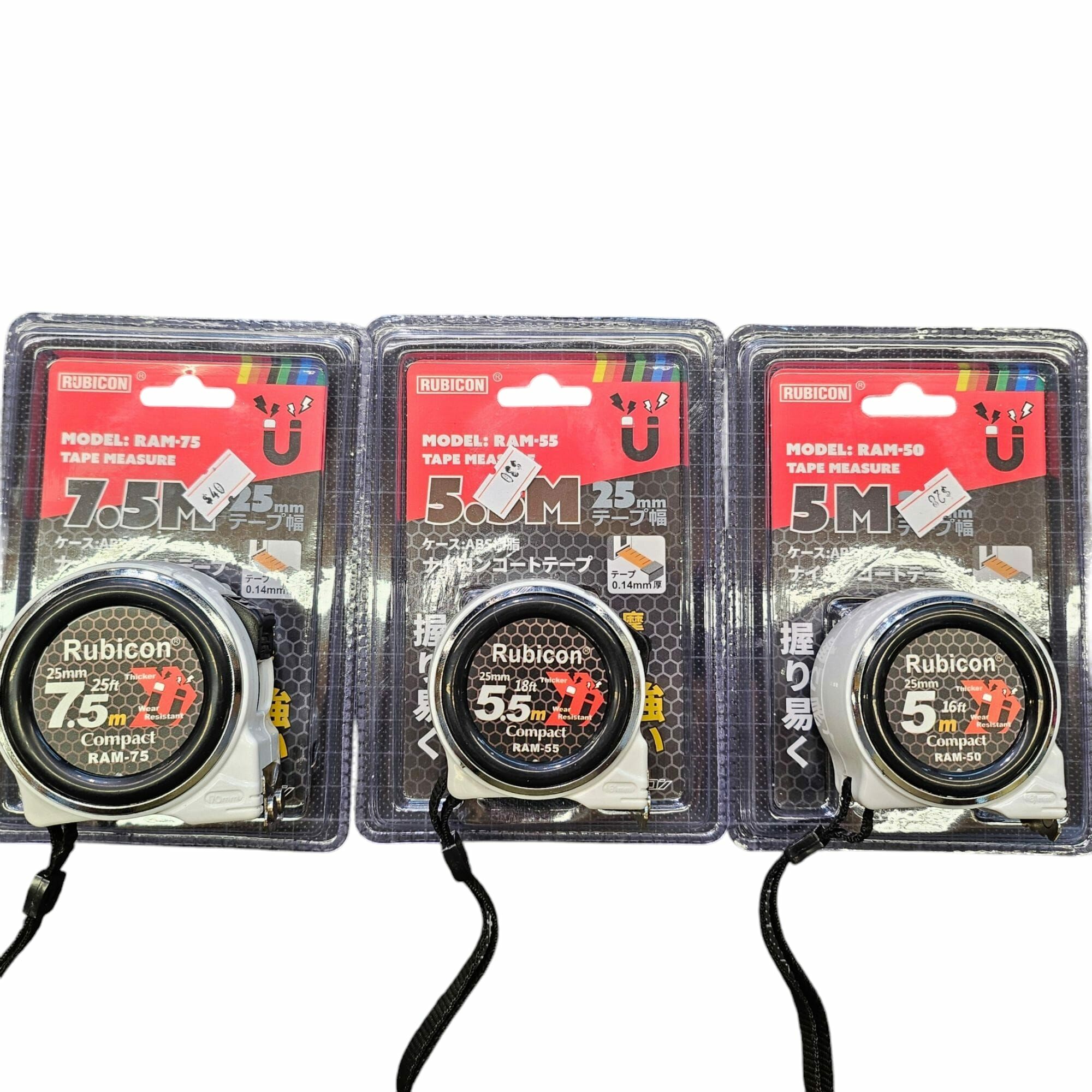 RUBICON 磁石拉尺 5.0M 5.5M 7.5M