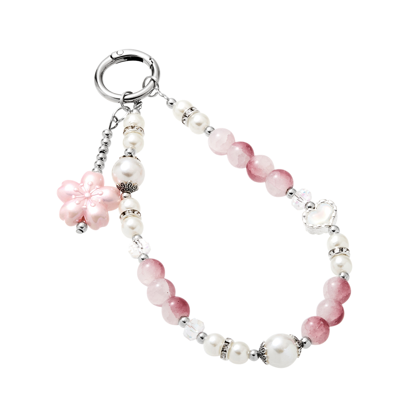 串珠,櫻花,珍珠,手機吊飾,鑰匙圈,平價飾品