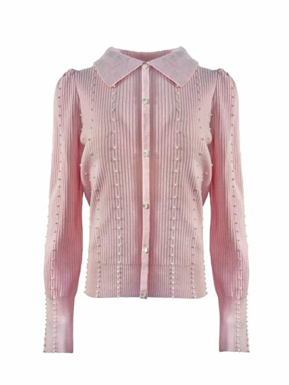 BB1HC268A1 珍珠翻領polo衫上衣