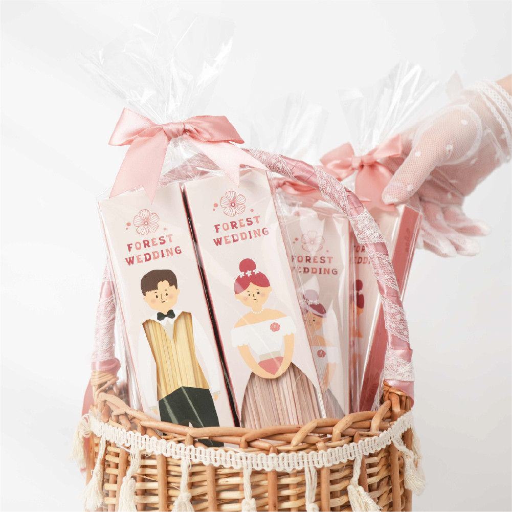 免運嚐鮮組｜婚禮小物｜婚禮囍麵系列｜成雙成對款-西式服｜新人嚐鮮組｜5組入