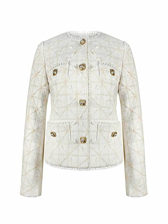 BB1HA019D1 香榭珍珠金線菱格小香風短版外套 (官網限定)