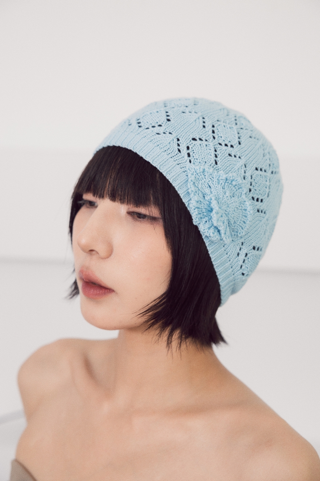 簍空鉤織冷帽