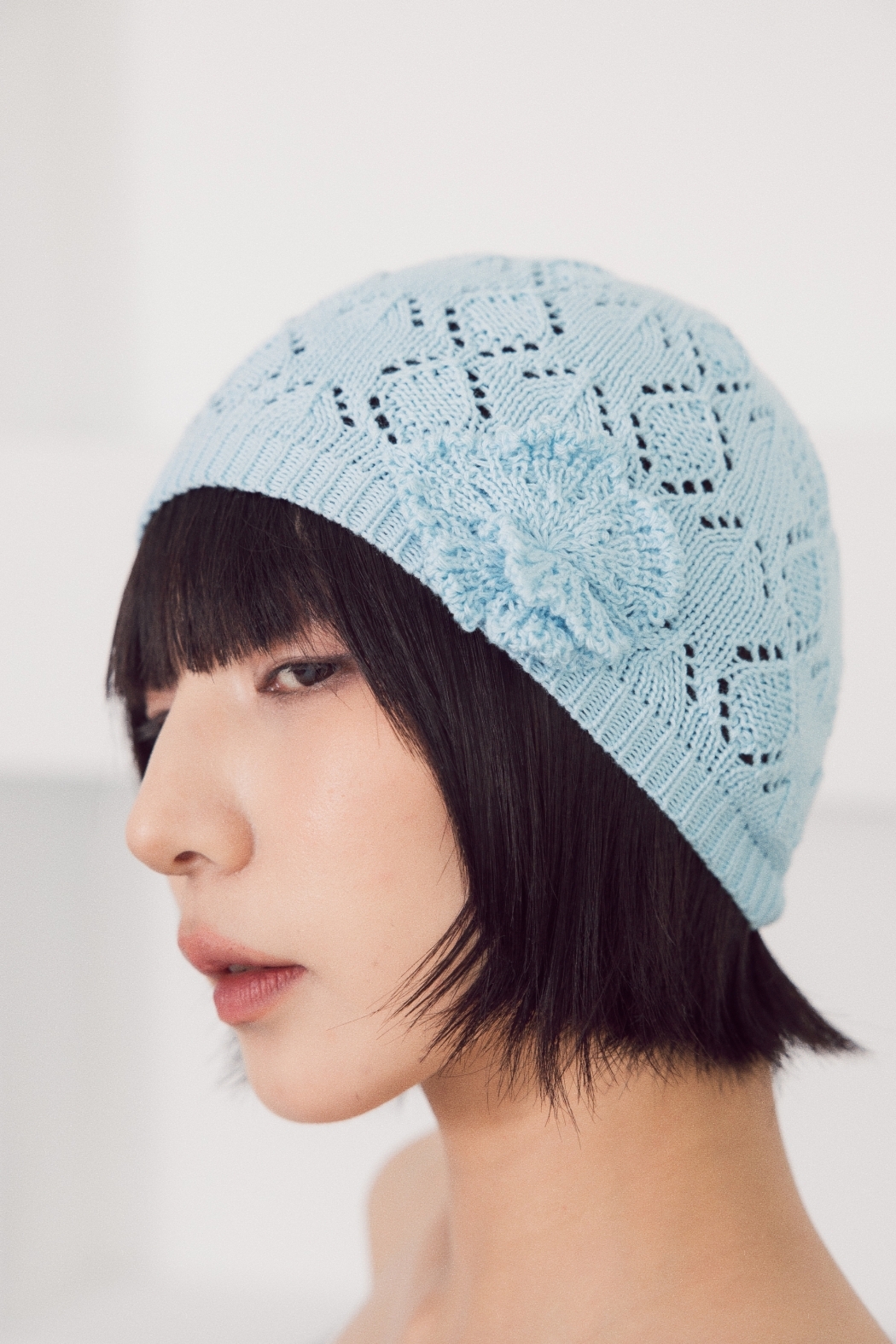 簍空鉤織冷帽