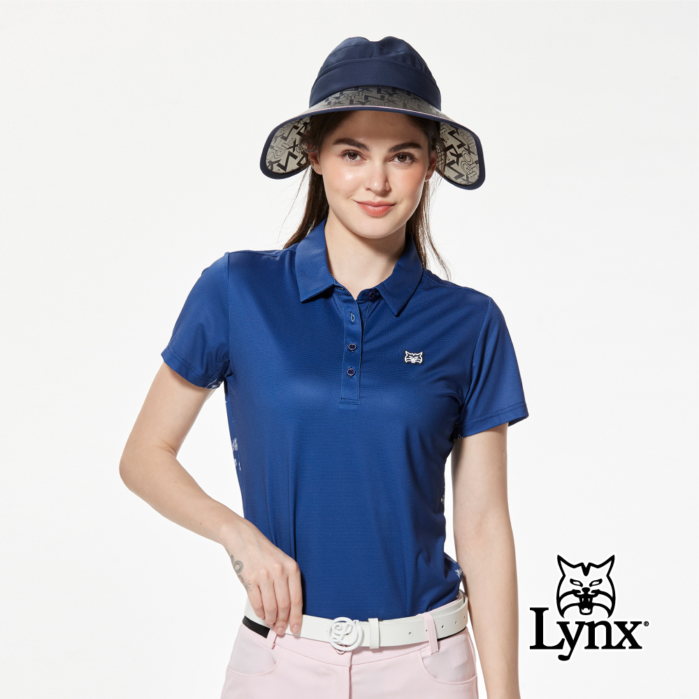 【Lynx Golf】吸排抗UV抗菌防臭涼感組織布剪裁POLO衫/高爾夫球衫