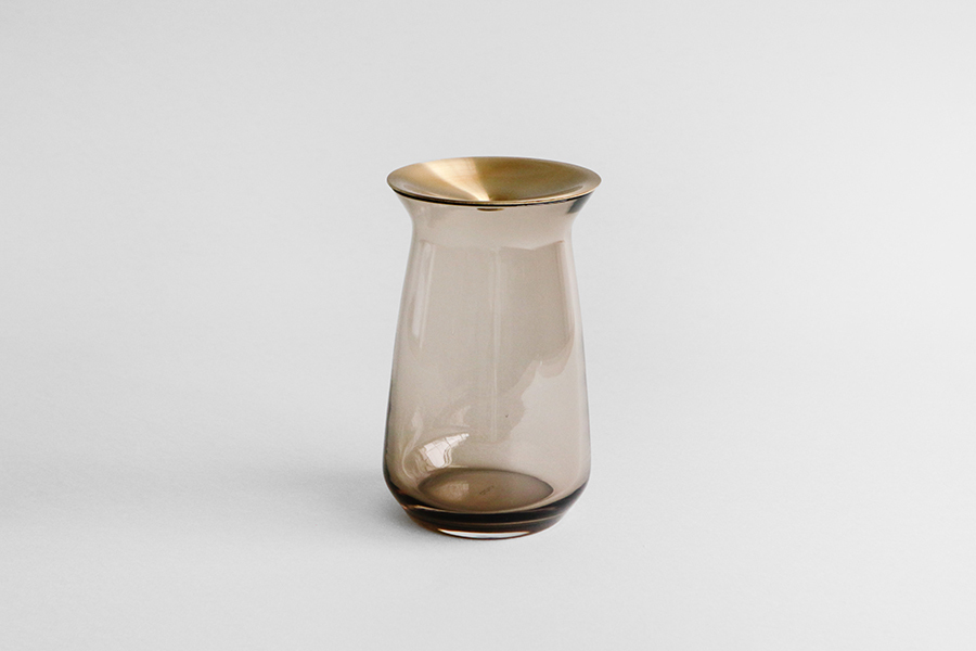 KINTO-LUNA 花瓶 360ml-咖啡色