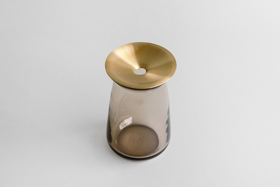 KINTO-LUNA 花瓶 360ml-咖啡色