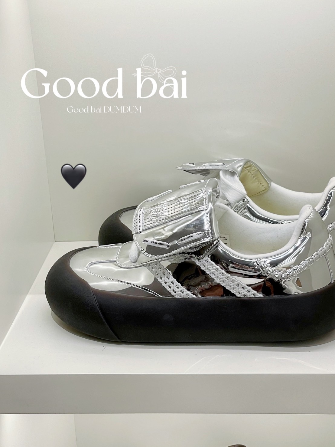 <白敬亭主理品牌> GOOD BAI DUMDUM銀色蕾絲蓬蓬鞋 G23AWUFW0101銀色