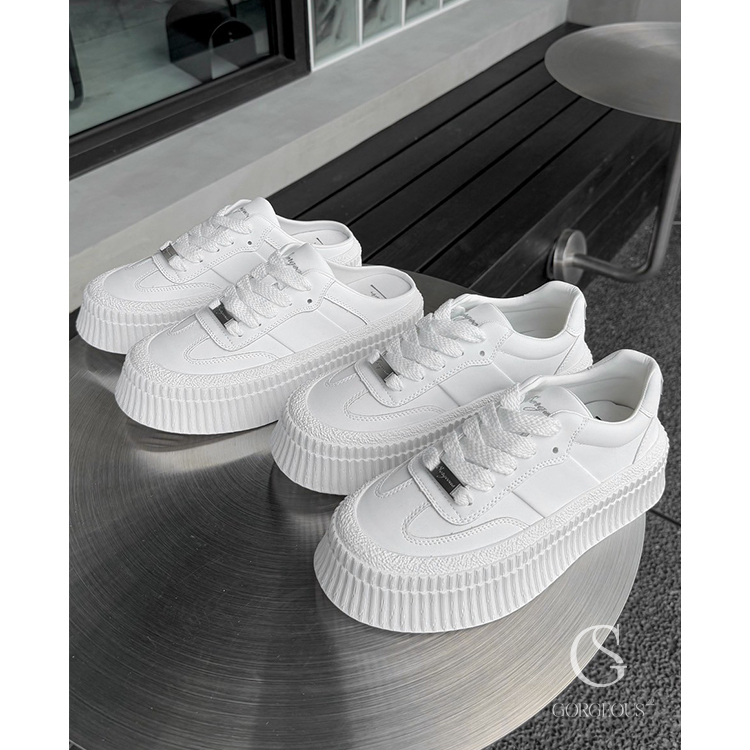 G9550 現貨「GS'Light 三代牛皮品牌小白鞋」