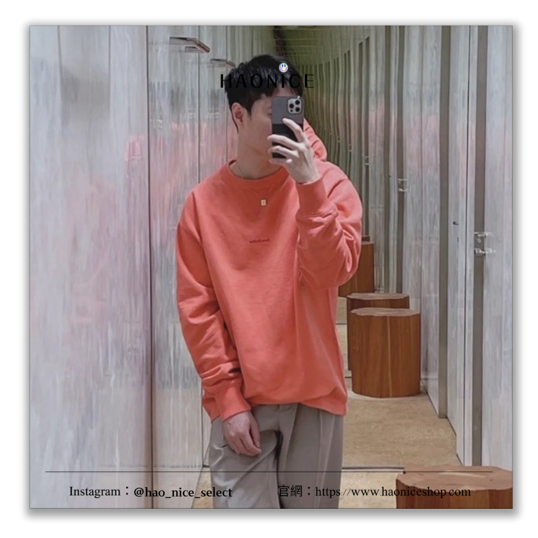 【HAO NICE】100%正品 ACNE STUDIOS 瑞典精品🇸🇪經典logo水洗純色長袖大學T 青春感穿搭