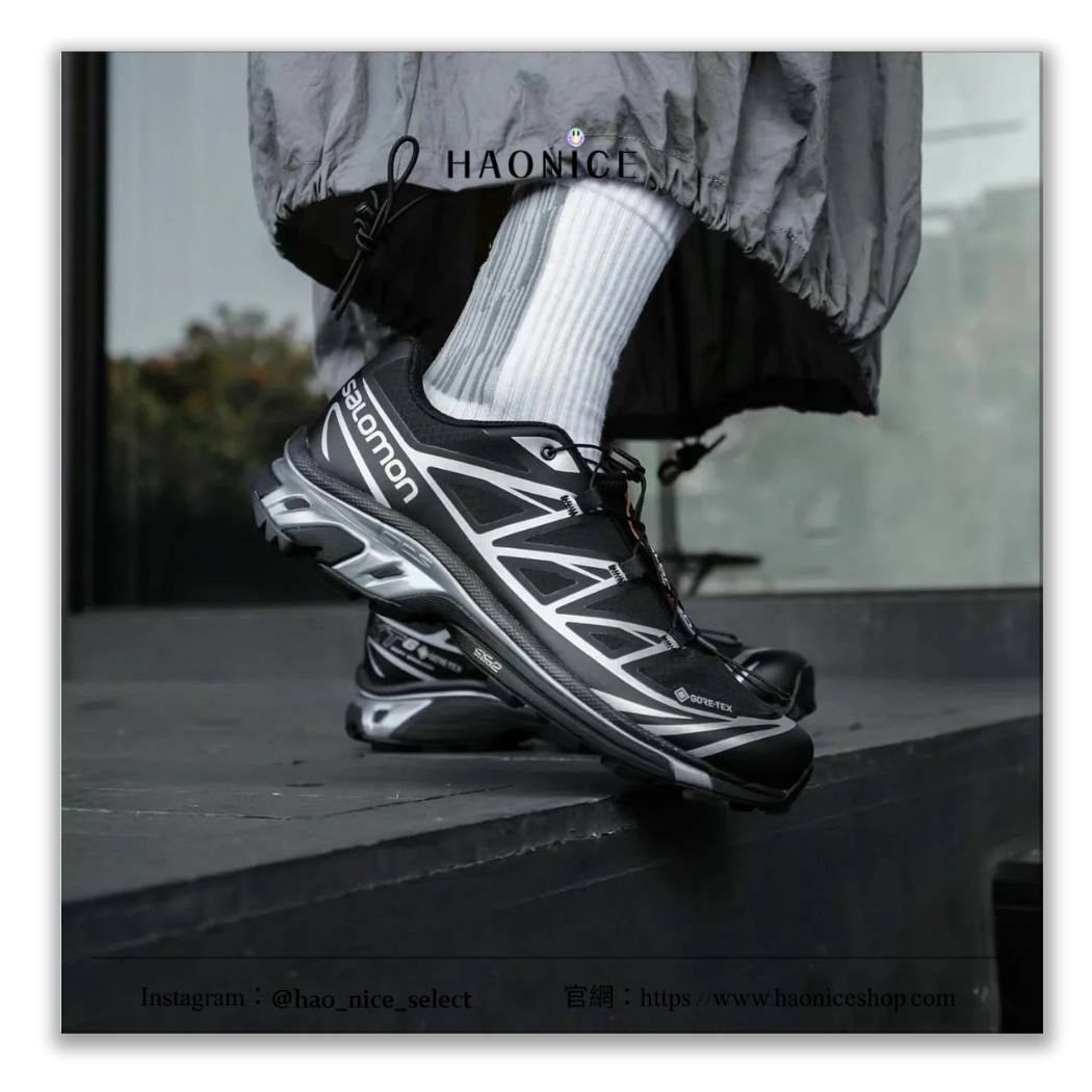 【HAO NICE】戶外活動首選✅SALOMON XT6 GTX 戶外越野運動鞋 黑銀配 游刃有餘