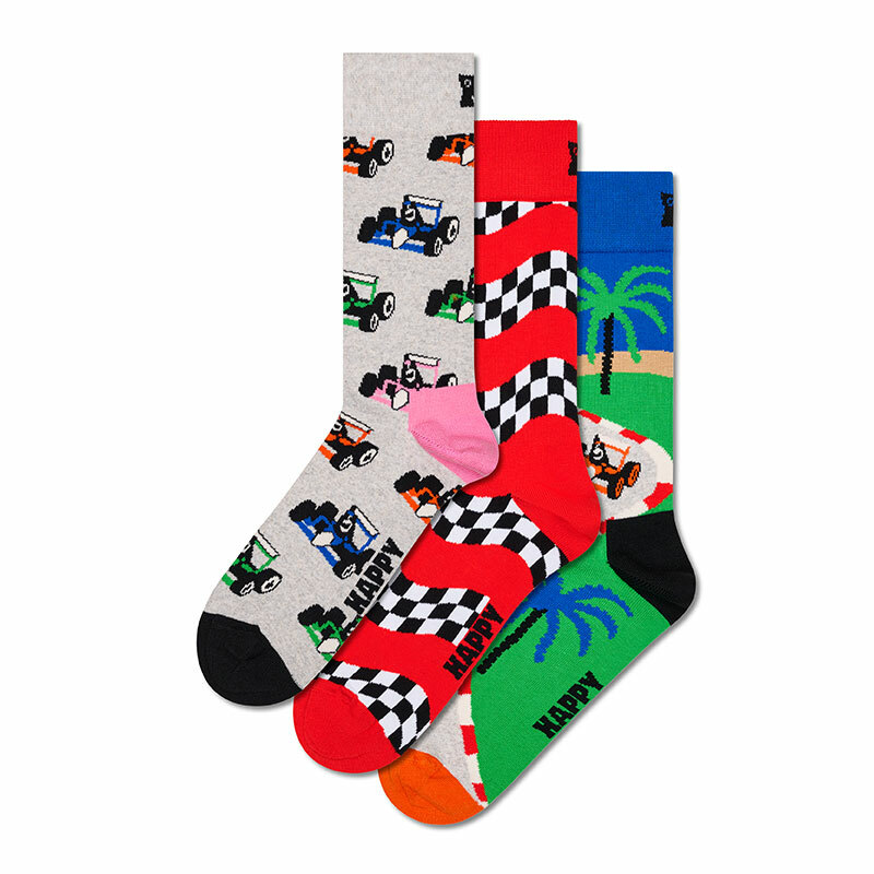 Happy Socks - 成人襪禮盒裝 頂級賽車 3件套