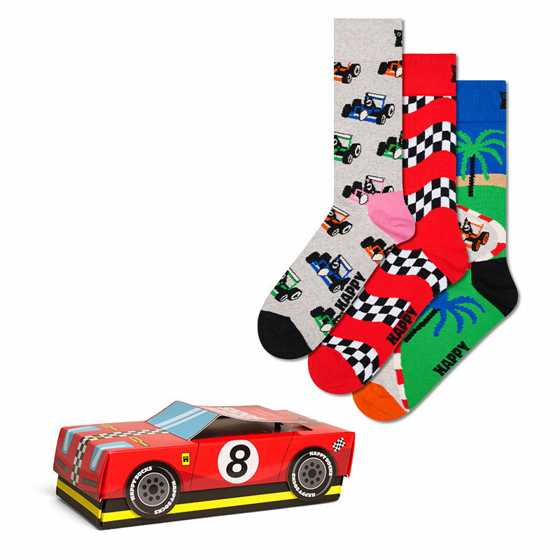Happy Socks - 成人襪禮盒裝 頂級賽車 3件套