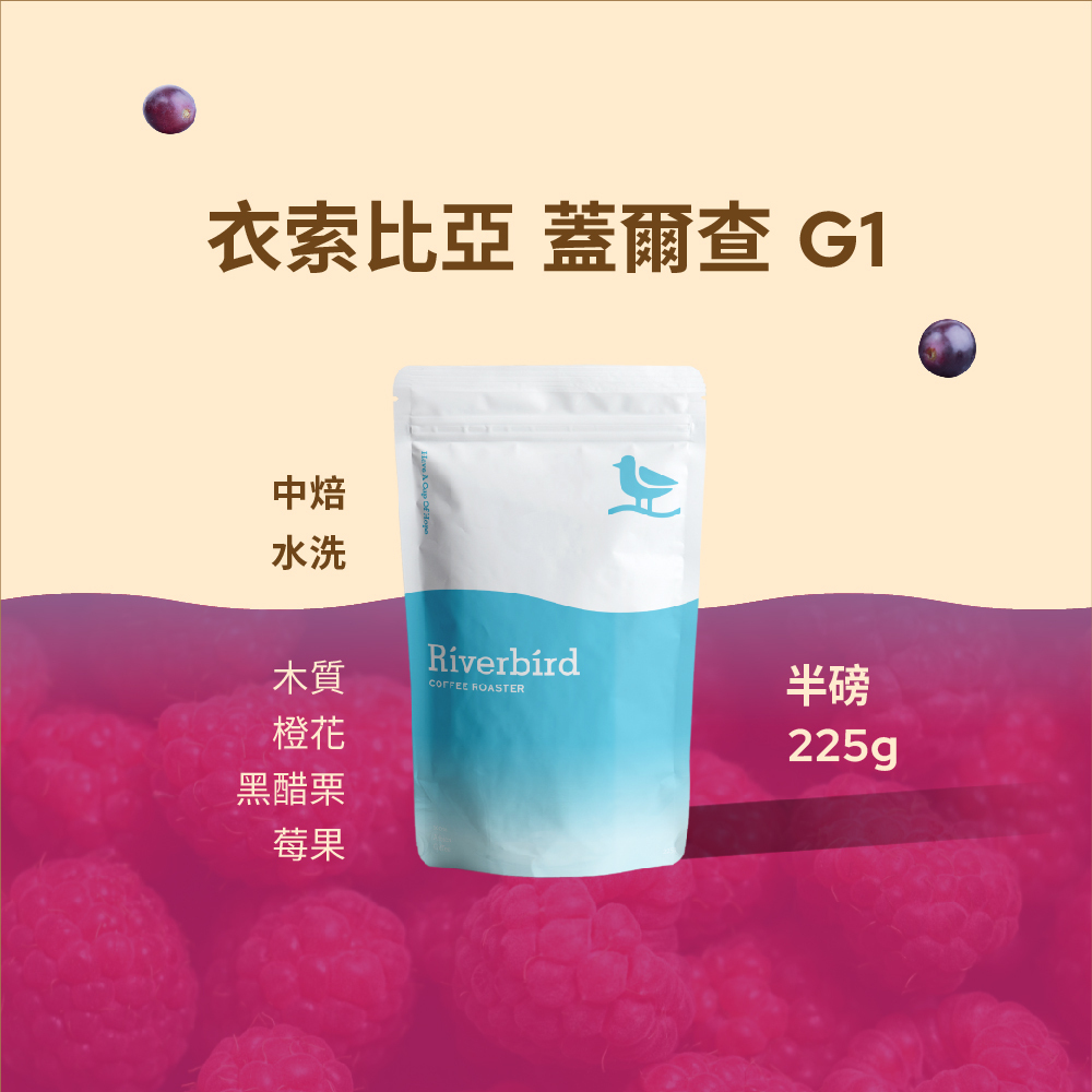 【Riverbird】《225g》衣索比亞 蓋爾查 G1 中焙