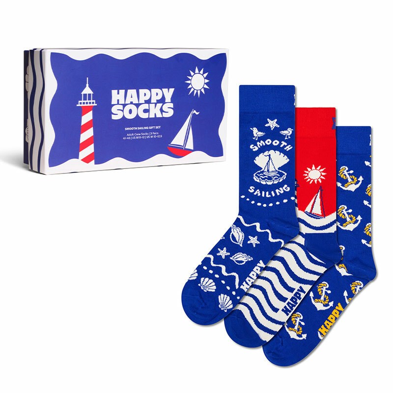 Happy Socks - 成人襪禮盒裝 一帆風順 3件套