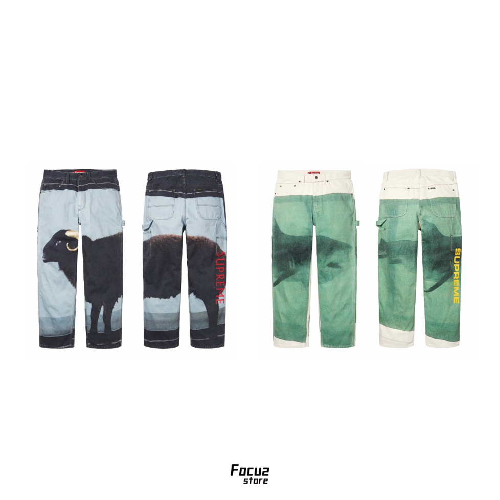 【Focus Store】預購 Damien Hirst x Supreme SS25 Week1 Painter Jean 動物印花 牛仔褲 兩色